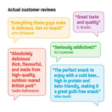 Serious Pig spicy salami snacks 30g (British brand)