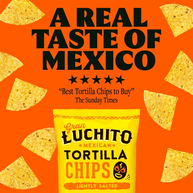Gran Luchito lightly salted tortilla chips 170g, UK version