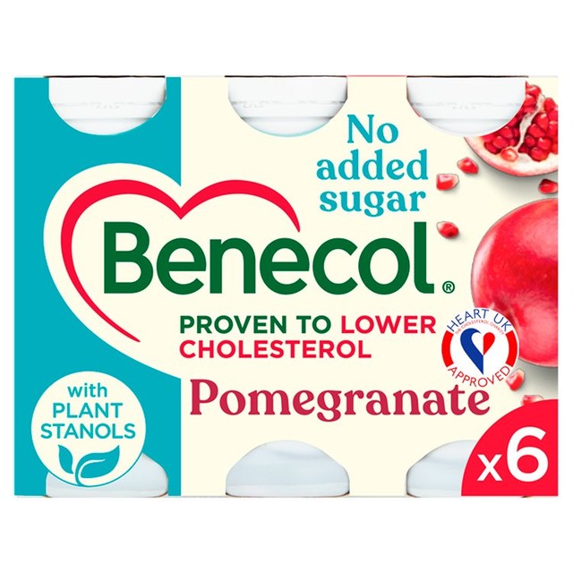 Benecol pomegranate yogurt drink 6 x 67.5g - British product
