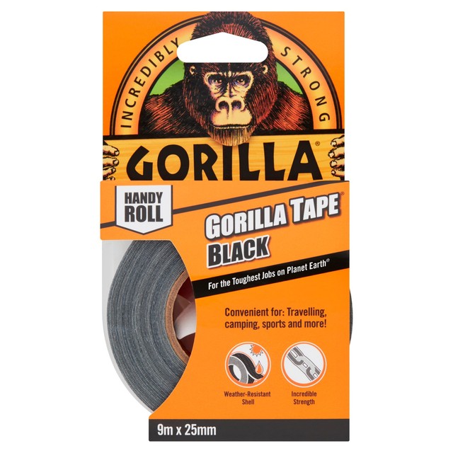 Gorilla Glue Handy Tape black 9m, UK version