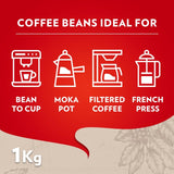 Lavazza Qualita Rossa coffee beans 1kg, UK version