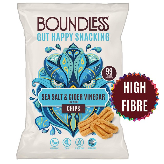 Boundless Sea Salt and Cider Vinegar crisps 80g - British product