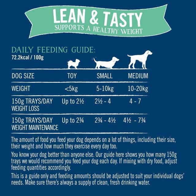 Butcher's Lean & Tasty dog food trays variety pack 12 x 150g - British product