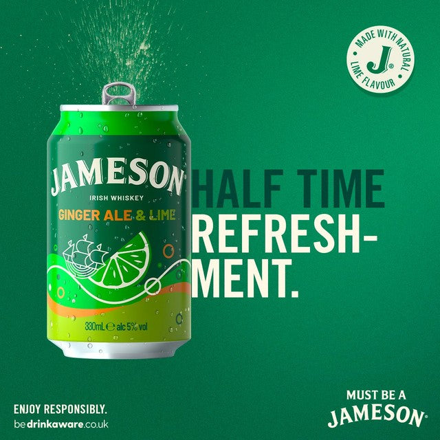 Jameson Ginger Ale and Lime canned cocktail 330ml, UK version