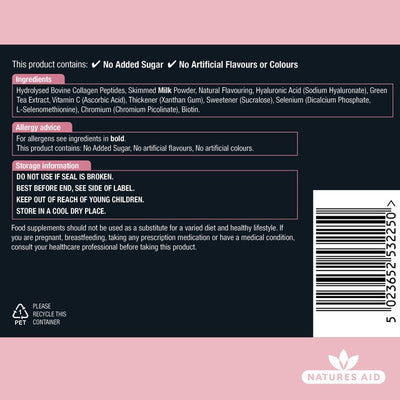 Natures Aid Kollagen Vaniljepulver Shake 225g