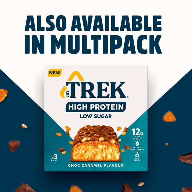 Trek chocolate caramel protein bar 55g (British brand)