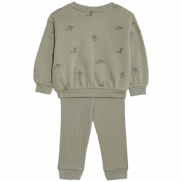 M&S khaki leggings outfit 0-3 months, imported from the UK