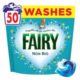 Fairy Non Bio Pods laundry detergent capsules for sensitive skin 50 washes - British product