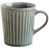 M&S green ribbed reactive glaze mug 395ml, imported from the UK