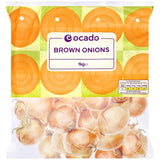 Ocado brown onions 1kg, imported from the UK