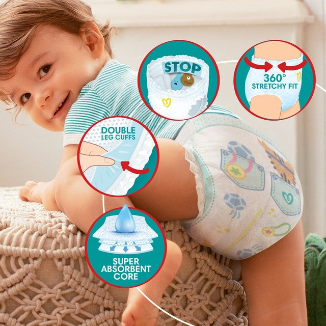 Pampers Baby-Dry Nappy Pants Size 5, imported from the UK