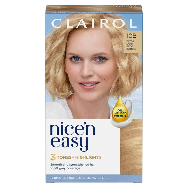 Clairol Nice'n Easy hair dye 10B Extra Light Beige Blonde - British product