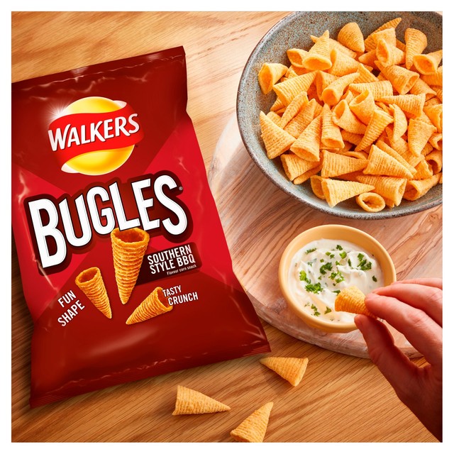 Walkers Bugles Southern Style BBQ corn snack crisps 110g (British brand)