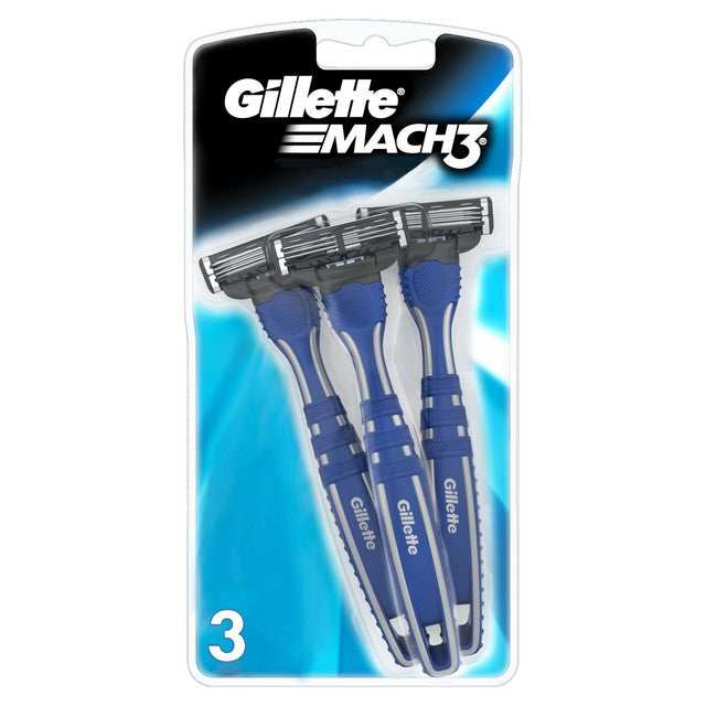 Gillette Mach 3 Disposable Razor 3 Pack, UK version