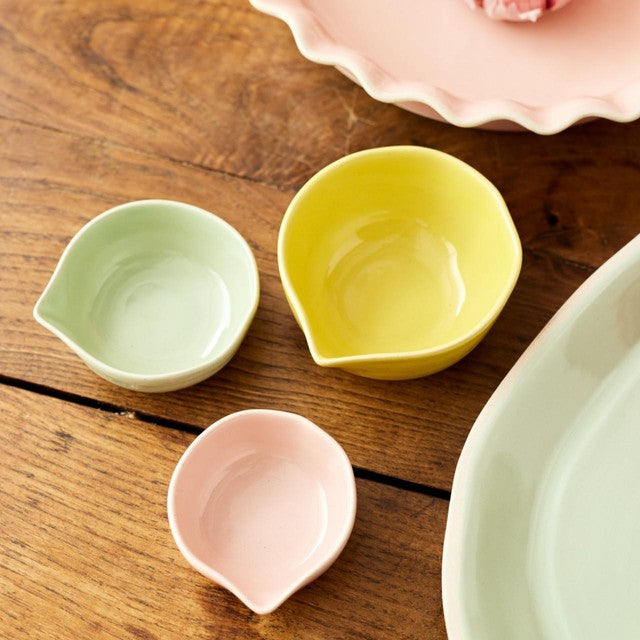 Jamie Oliver Big Love Pinch-Me Pots set of 3 11x10x5cm stoneware serving pots, UK version