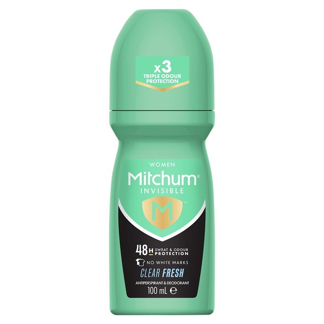 Mitchum Women Invisible Clear Fresh Roll On Deodorant 100ml, imported from the UK