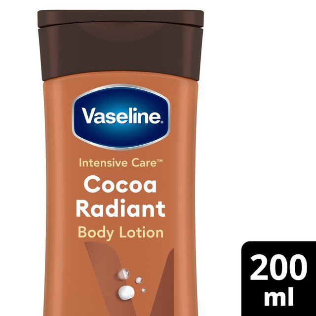 Vaseline cocoa radiant body lotion 200ml (British brand)