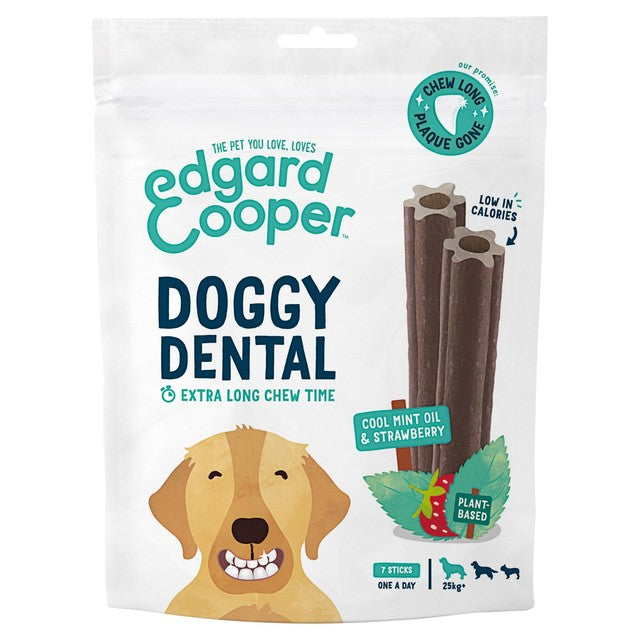 Edgard Cooper strawberry mint large dog dental sticks - British product