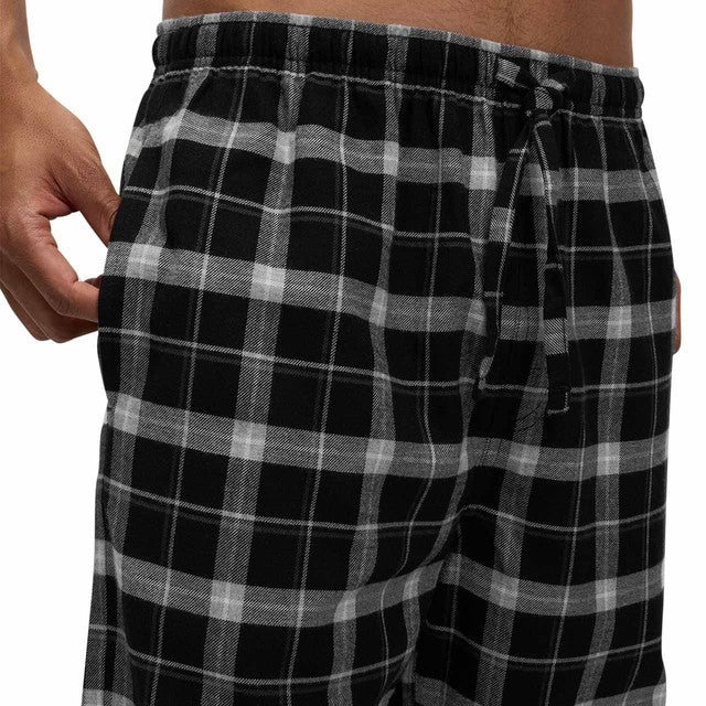 M&S Men's Brushed Cotton Checked Pyjama Bottoms XL, imported from the UK