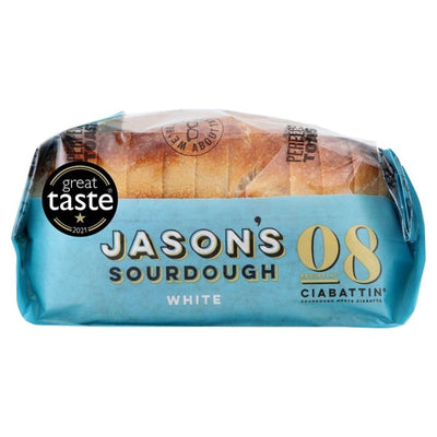 Jasons White Ciabattin Sourdough Bread 580g