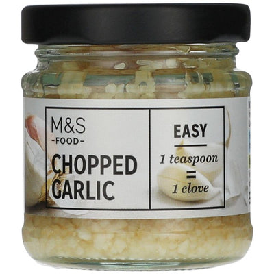 M&S Chopped Garlic Preserved in White Wine Vinegar 90g