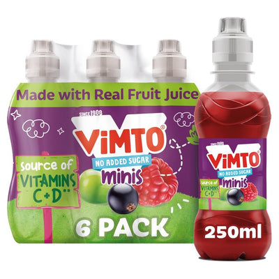 Vimto Original No Added Sugar Still Juice Drink 6 x 250ml