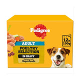 Pedigree wet dog food pouches mixed varieties in gravy 12 x 100g, imported from the UK