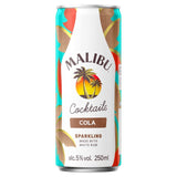 Malibu Coconut Rum & Cola pre-mixed cocktail can 25cl, imported from the UK