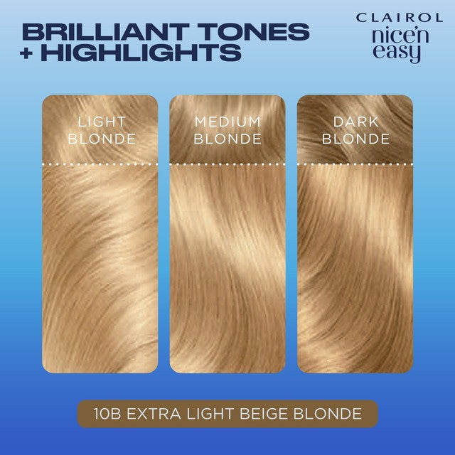 Clairol Nice'n Easy hair dye 10B Extra Light Beige Blonde - British product