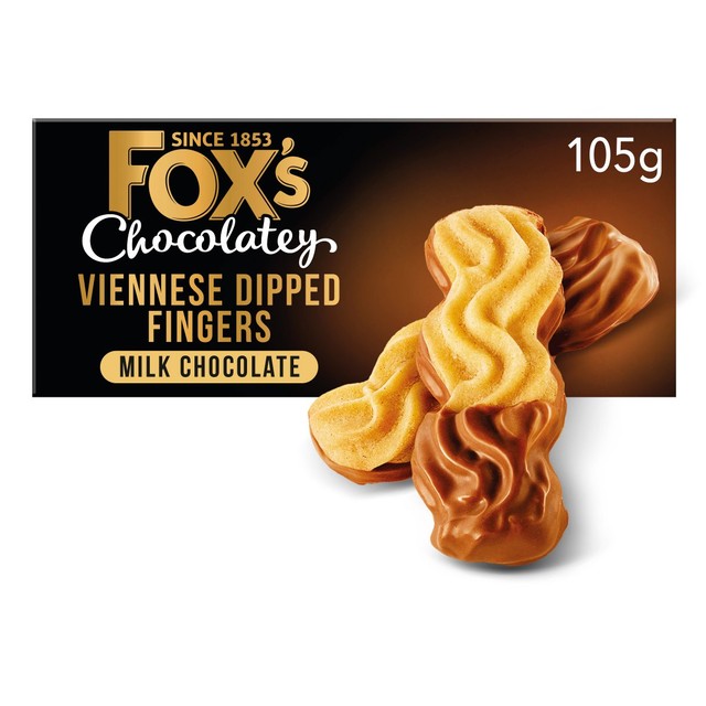 Fox's Viennese milk chocolate dipped fingers biscuits 105g - British product