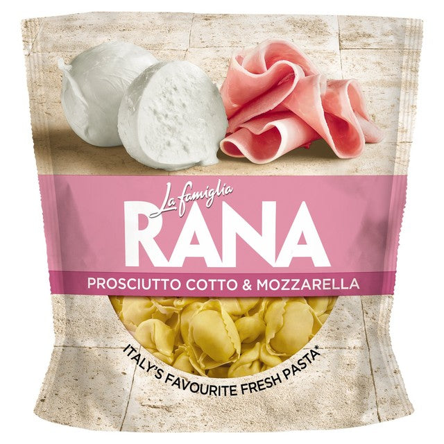 Rana prosciutto cotto and mozzarella fresh tortelloni 250g, imported from the UK