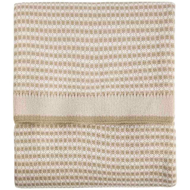 M&S neutral two tone knitted throw 130x170cm, imported from the UK