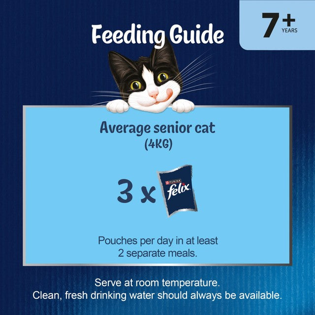 Felix Senior 7+ Mixed in Jelly cat food 40 x 85g - British product