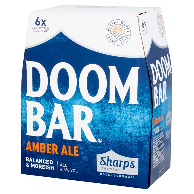 Sharps Doom Bar Amber Ale beer 6 x 500ml (British brand)