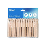 Elliotts Beech Wood Dolly Pegs 24 Pack - British product