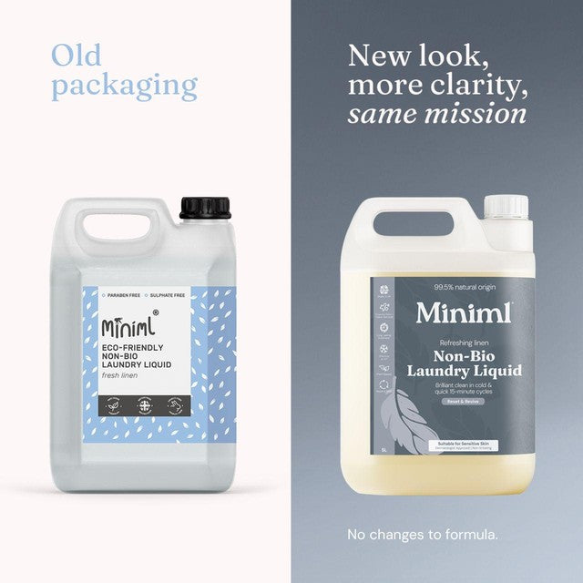 Miniml Laundry Liquid Fresh Linen 5L, imported from the UK