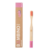 Bambino Pink Kids Bamboo Toothbrush - British product