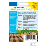 Mr Fothergills Egg Heads Cress Seeds 3000 seeds, UK version