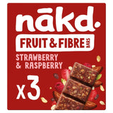 Nakd Strawberry Raspberry Fruit Bars 3x44g, imported from the UK