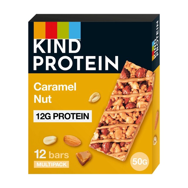 Kind Protein Snack Bars Caramel Nut 12 x 50g, UK version