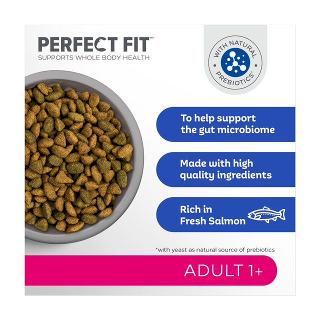 Perfect Fit salmon dry cat food 750g, imported from the UK