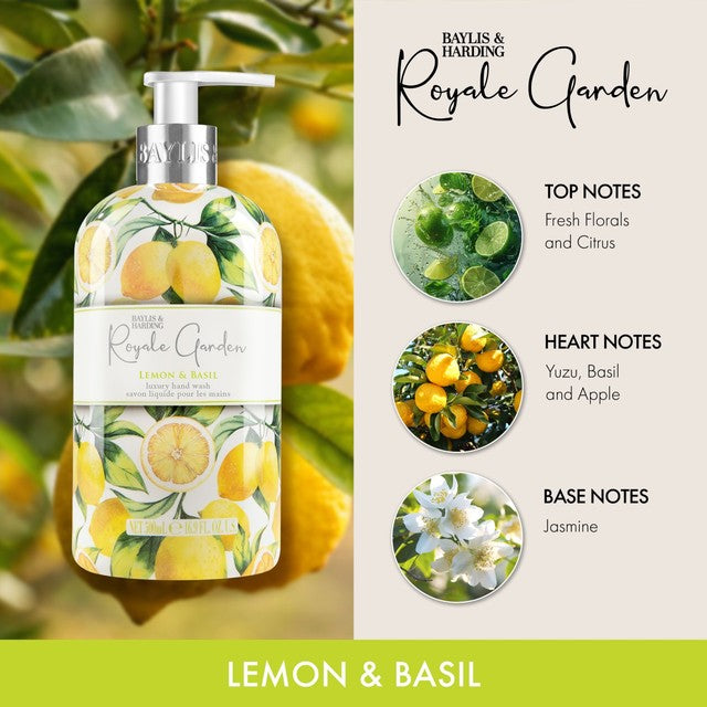 Baylis & Harding Royale Garden Lemon & Basil hand wash 500ml - British product