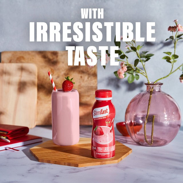 Slim-Fast Summer Strawberry Milkshake Meal Replacement 325ml (British brand)