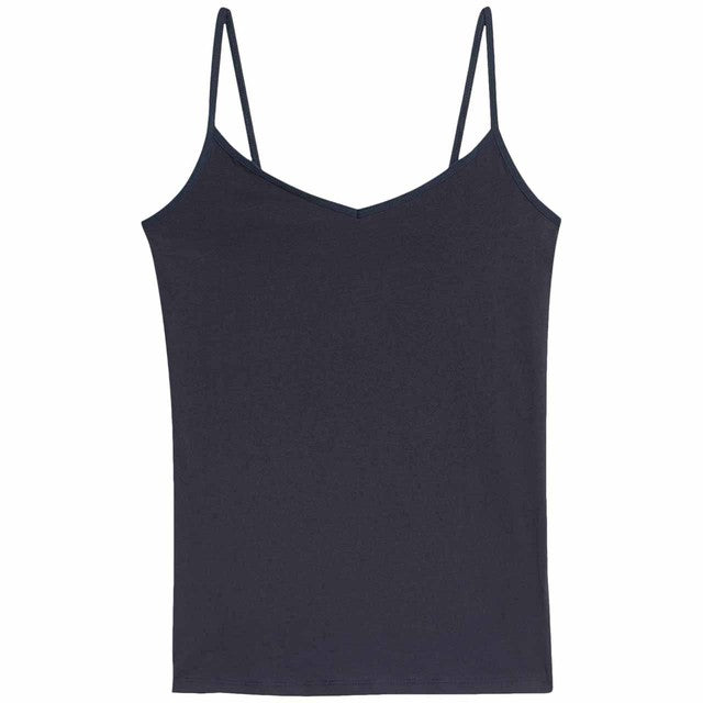 M&S strappy vests in navy, size 18, imported from the UK