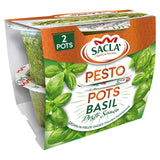 Sacla Classic Basil Pesto Sauce 2 x 45g pots (British brand)