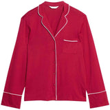 M&S women's cotton modal pyjama set red L, imported from the UK
