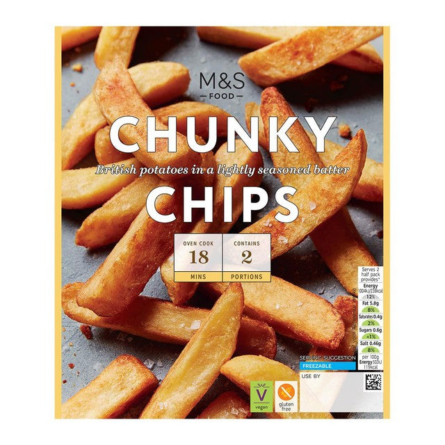 M&S chunky chips 400g, imported from the UK