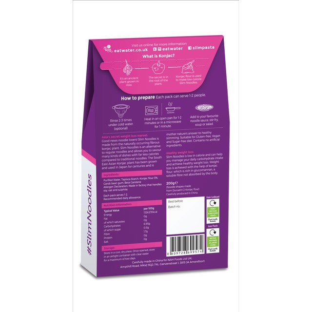 Eat Water Slim Noodles Thai Style 200g - British product