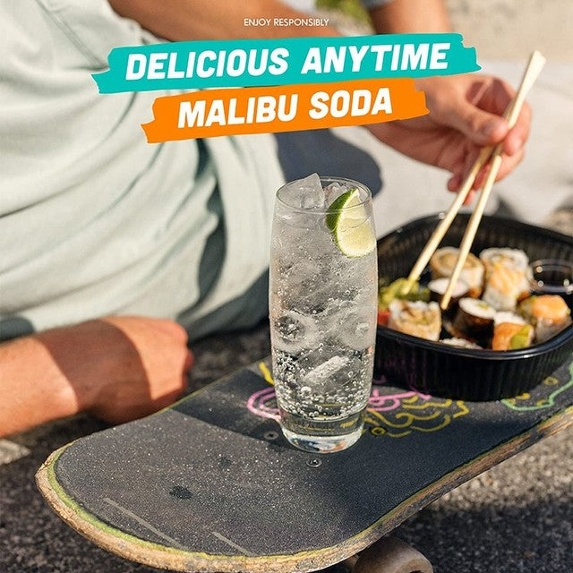 Malibu Original White Rum with Coconut Flavour 1L, imported from the UK
