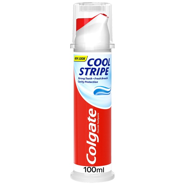 Colgate Cool Stripe toothpaste pump 100ml - British product